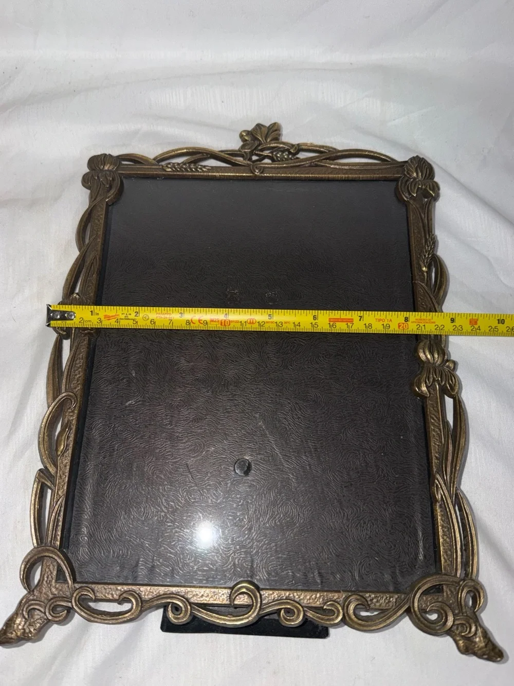 Vintage Art Nouveau Ornate Brass Picture Frame